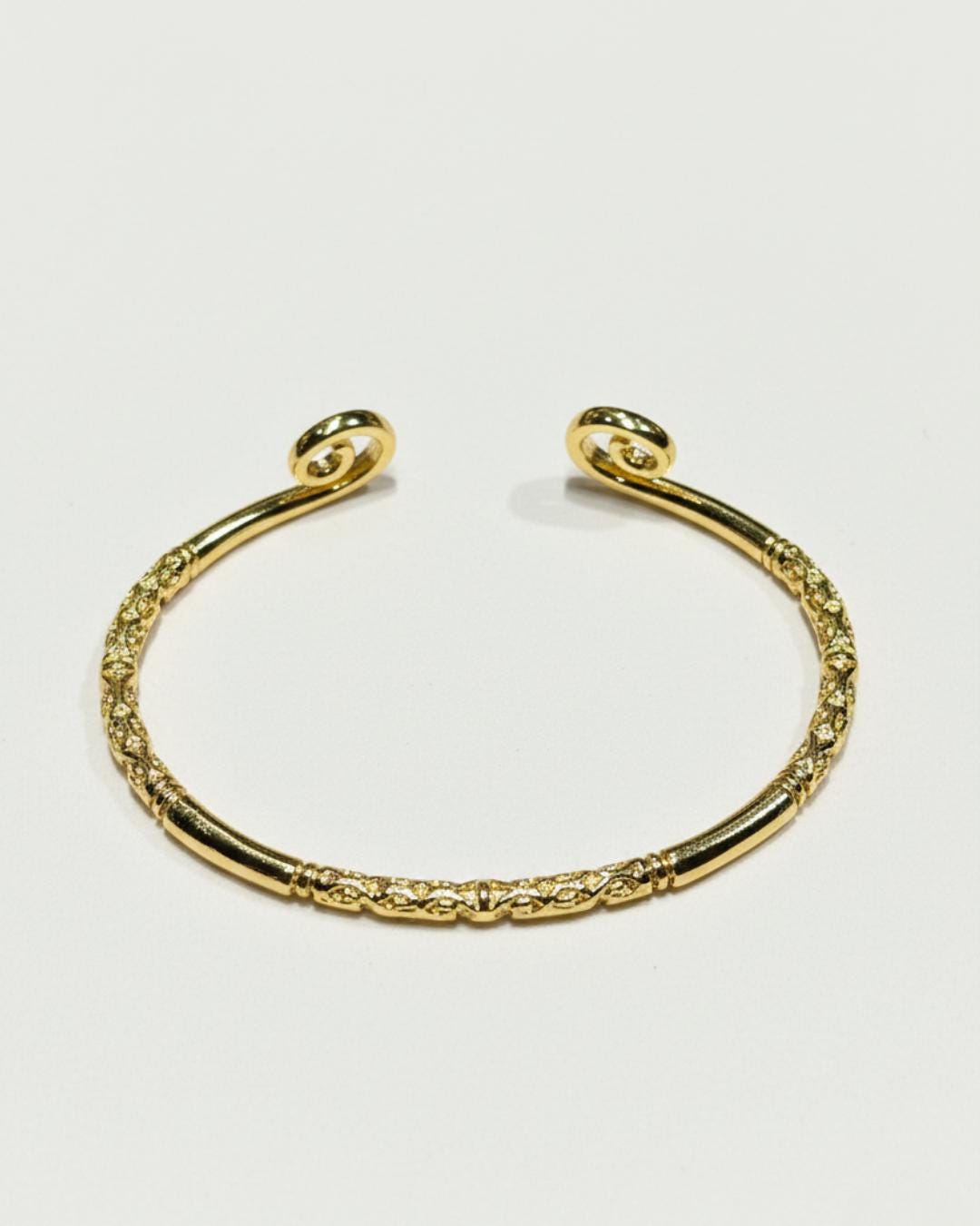 Spiral Gold Cuff Bracelet — image 3