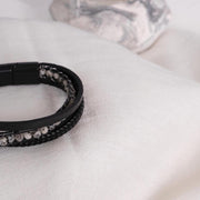 Moonstone Black Leather Bracelet — image 7