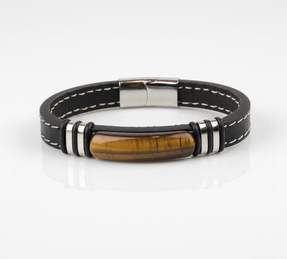 Tiger Eye Leather Bracelet — image 2