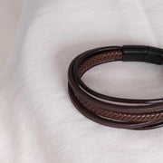 Brown Mixed Leather Bracelet — image 2
