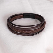 Brown Mixed Leather Bracelet — image 5