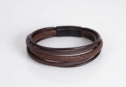 Brown Mixed Leather Bracelet — image 1