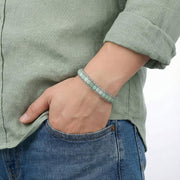 Green Aventurine Silver Beaded Bracelet — image 5