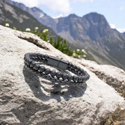 Matte Onyx & Tiger Eye Leather Bracelet — image 7
