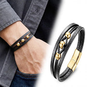 Gold Disc Leather Bracelet — image 5