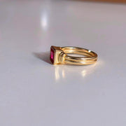 Red Stone Gold Statement Ring — image 6