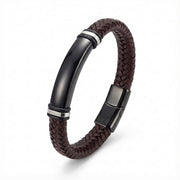 Customizable Brown Leather Bracelet — image 3