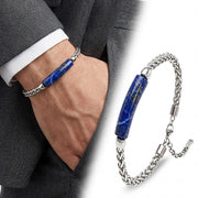 Natural Stone & Silver Chain Bracelet — image 8