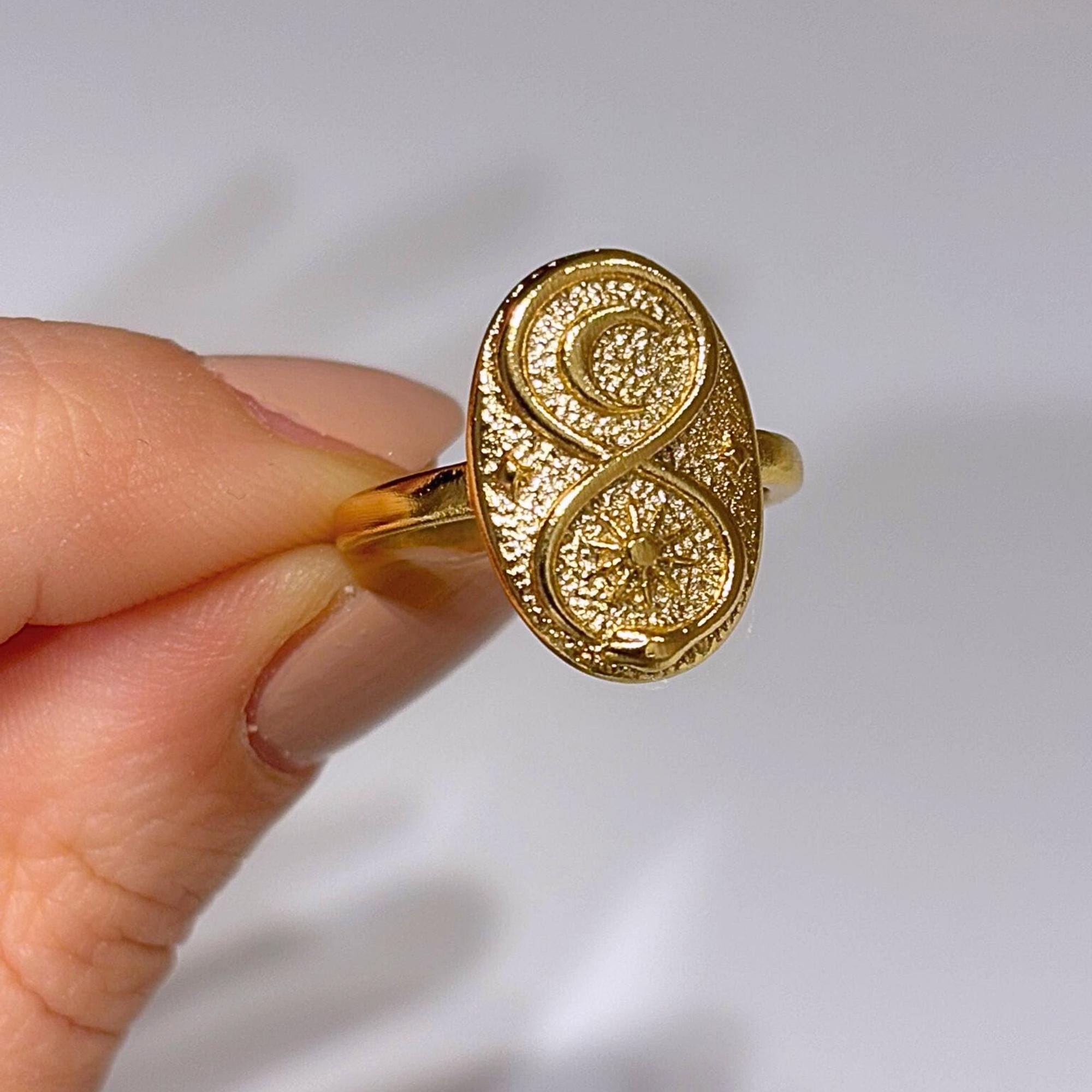Celestial Sun & Moon Gold Ring — image 7