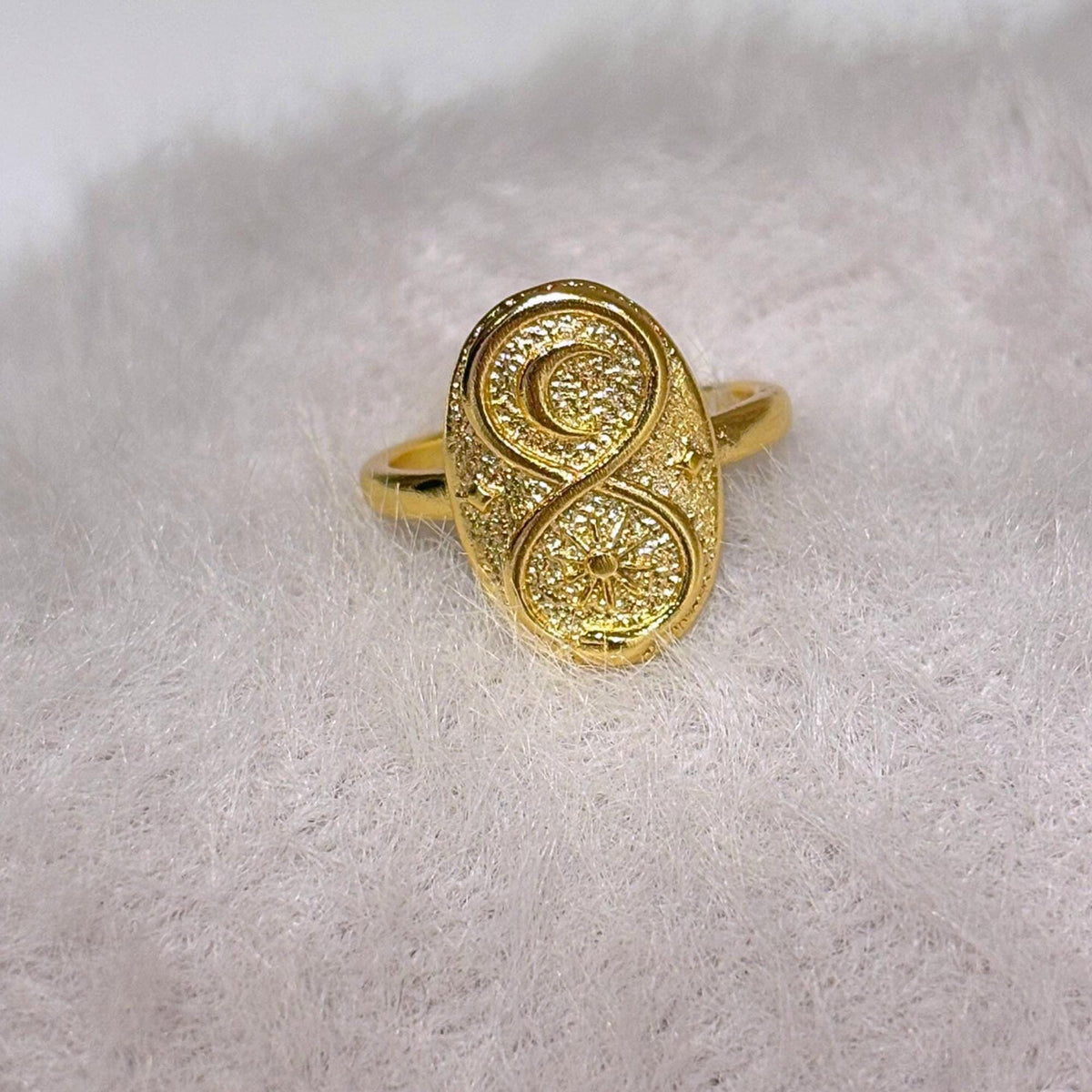 Celestial Sun & Moon Gold Ring — image 1