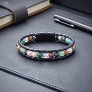 Seven Chakra Leather Bracelet — image 1