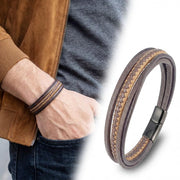 Brown Leather Bracelet – Minimalist Design — image 6