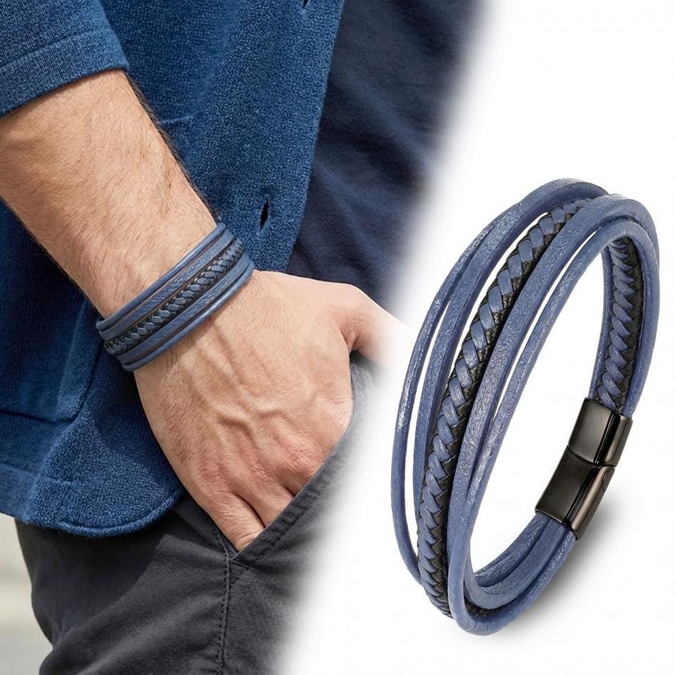 Minimalist Black Leather Bracelet — image 9