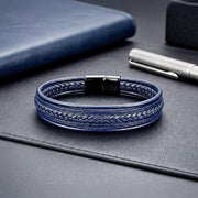Snake-Stitch Leather Bracelet — image 4