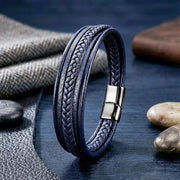 Snake-Stitch Leather Bracelet — image 5