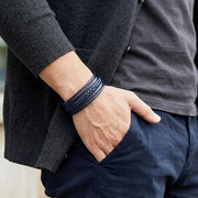 Snake-Stitch Leather Bracelet — image 6