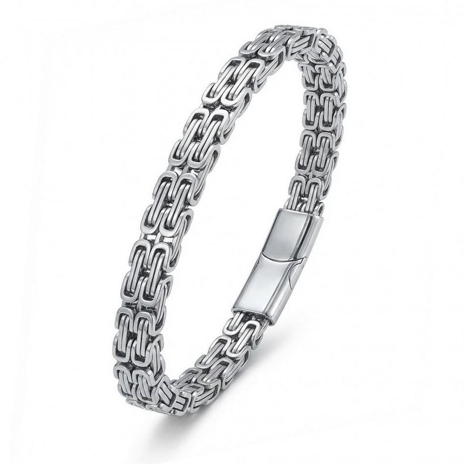 Silver Byzantine King’s Chain Bracelet — image 6