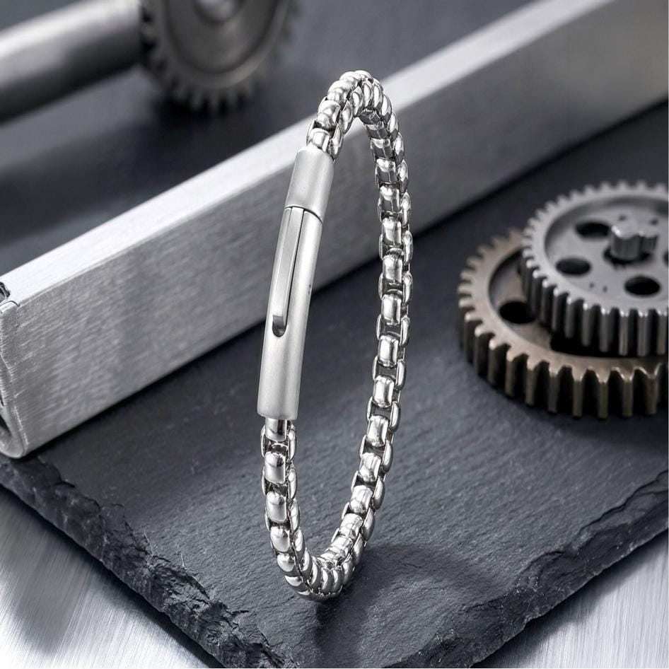 Silver Chain Bracelet for Men — image 4