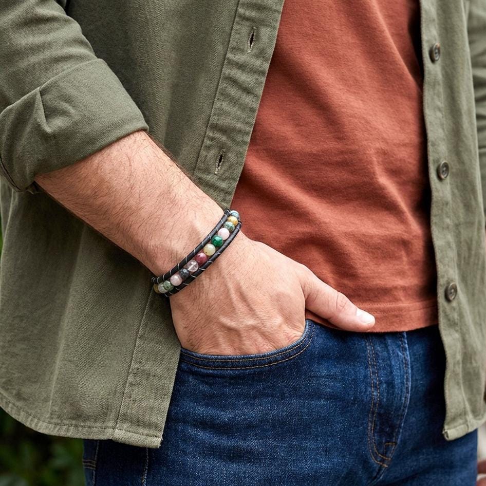 Seven Chakra Leather Bracelet — image 4