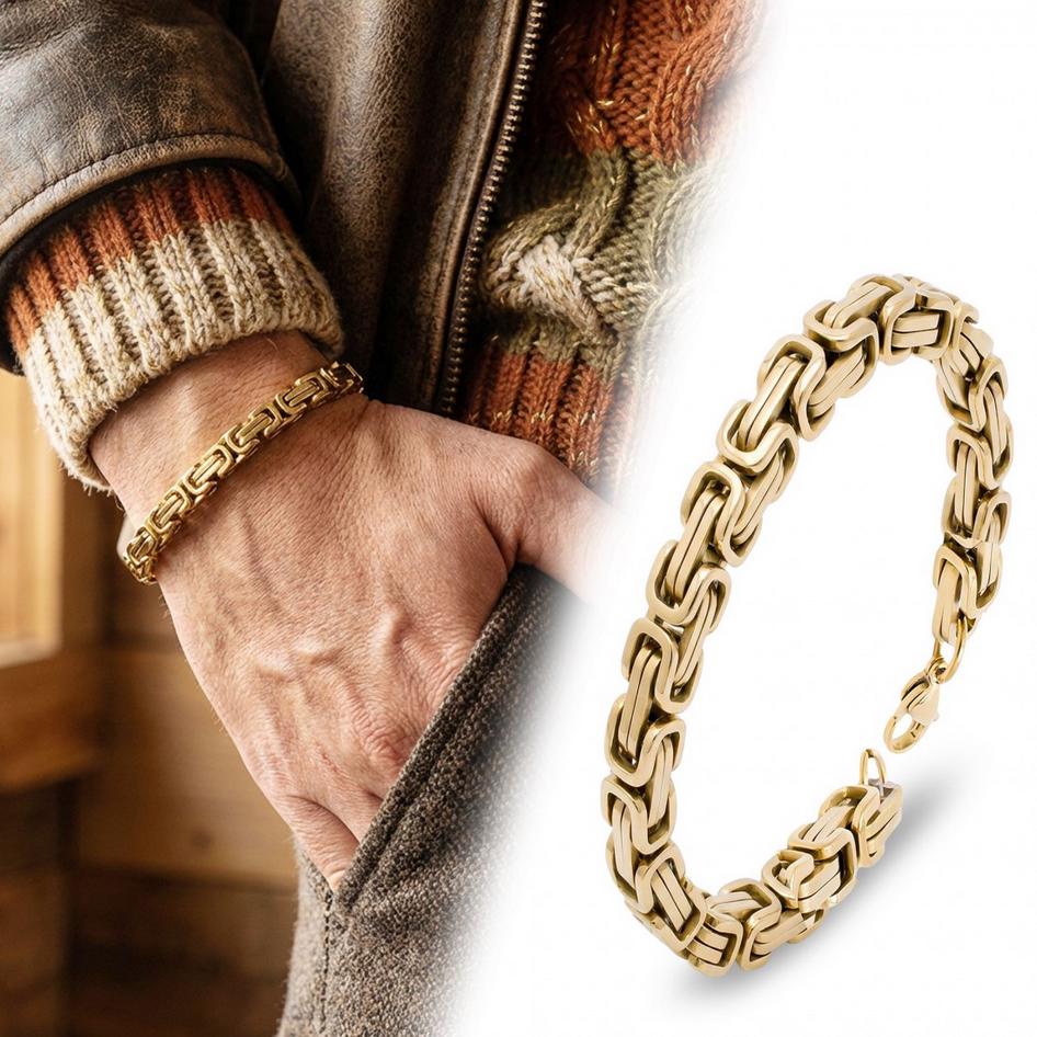 Gold Byzantine King’s Chain Bracelet — image 5