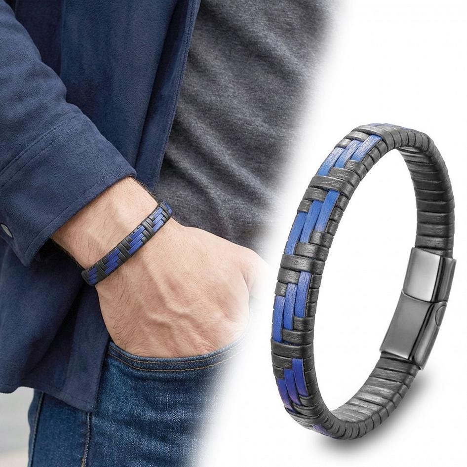 Classic Men’s Leather Bracelet — image 3