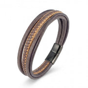 Brown Leather Bracelet – Minimalist Design — image 3