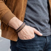 Brown Leather Bracelet – Minimalist Design — image 5