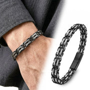 Black & Silver Byzantine Chain Bracelet — image 1