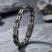 Black & Silver Byzantine Chain Bracelet — image 3