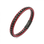 Hematite Red Leather Bracelet — image 5