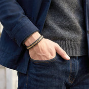 Hematite Gold Leather Bracelet — image 3