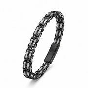 Black & Silver Byzantine Chain Bracelet — image 2