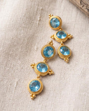 Blue Stone Byzantine Drop Earrings — image 4