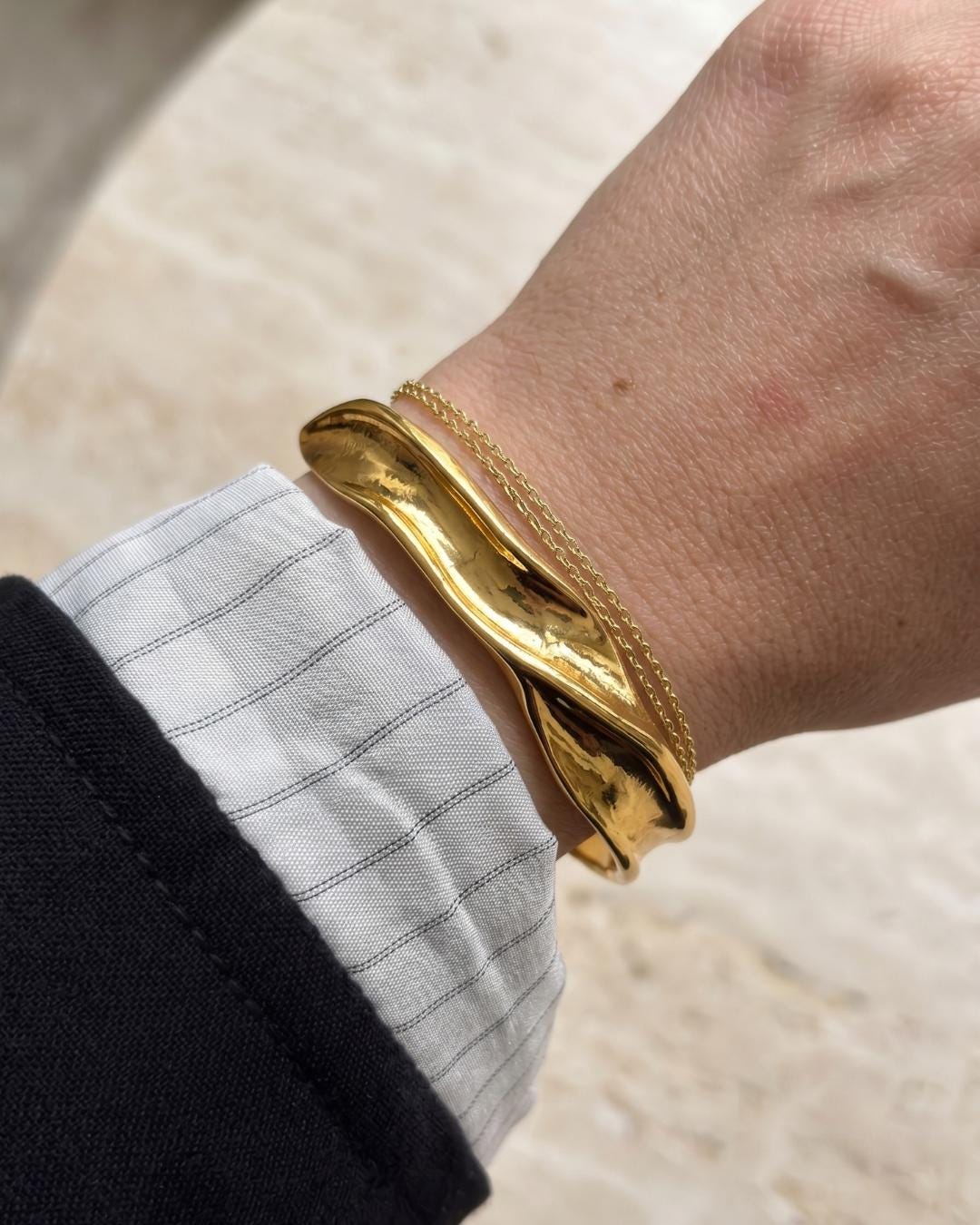 Molten Gold Cuff Bracelet — image 2