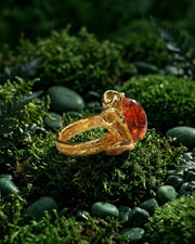 Amber Stone Baroque Gold Ring — image 4