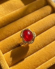 Red Stone Baroque Gold Ring — image 6