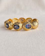 Chunky Textured Heart Gold Cuff — image 3