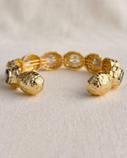 Chunky Textured Heart Gold Cuff — image 6