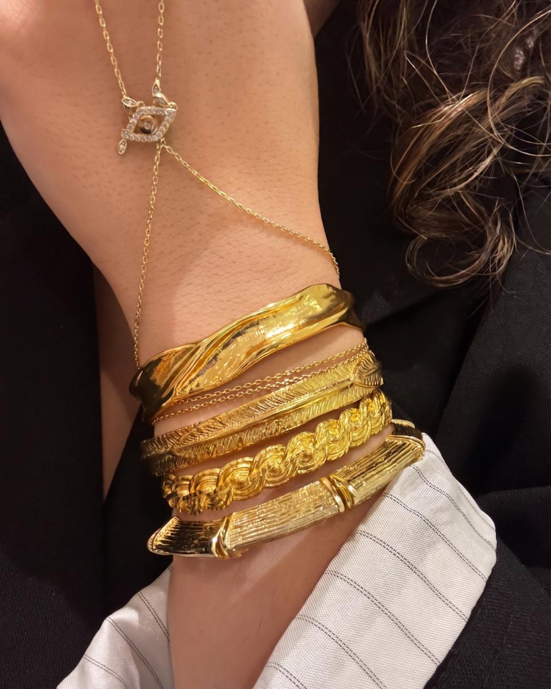 Molten Gold Cuff Bracelet — image 3