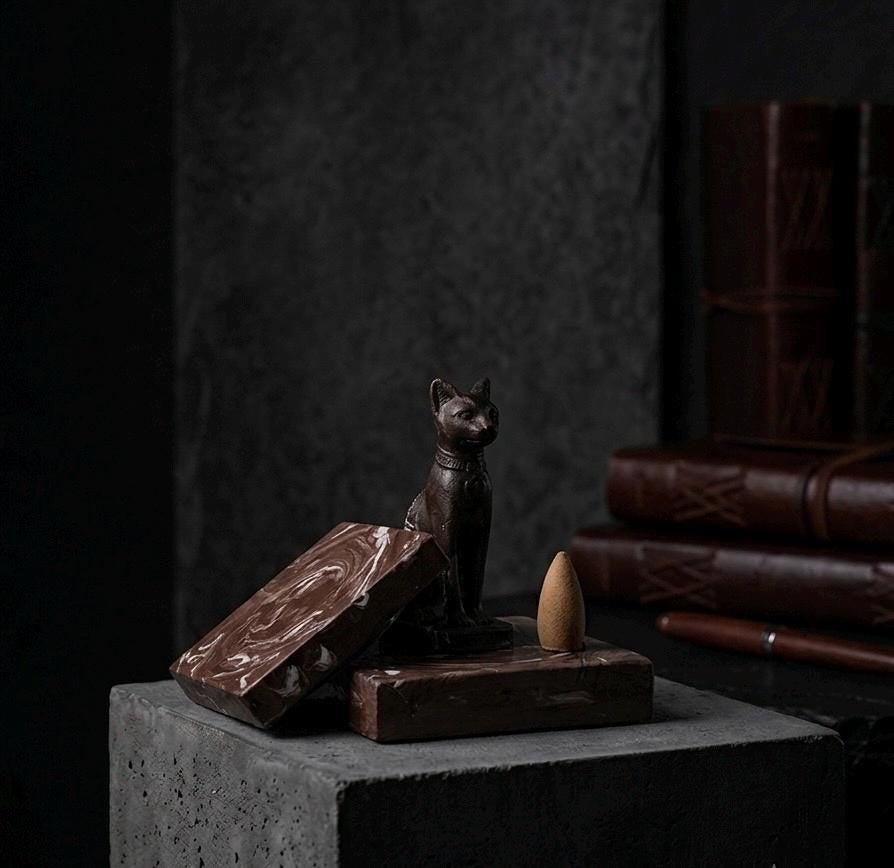 Sphynx Cat Backflow Incense Burner — image 4