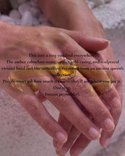 Amber Stone Baroque Gold Ring — image 7