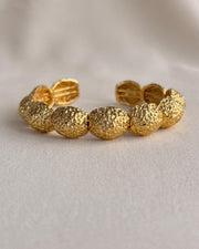 Hammered Gold Bead Stretch Bracelet — image 2
