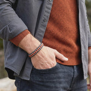 Red Jasper & Hematite Leather Bracelet — image 5