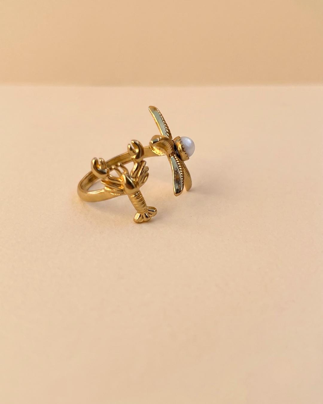 Starfish & Pearl Gold Ring — image 5