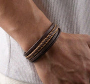 Brown Leather Bracelet – Minimalist Design — image 1