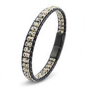 Dalmatian Jasper & Hematite Leather Bracelet — image 9
