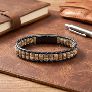 Wood Jasper Beaded Leather Bracelet — image 6