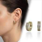 Micro Pavé Chunky Hoop Earrings — image 8