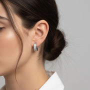 Micro Pavé Chunky Hoop Earrings — image 10
