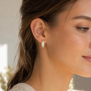 Full Pavé Chunky Hoop Earrings — image 4